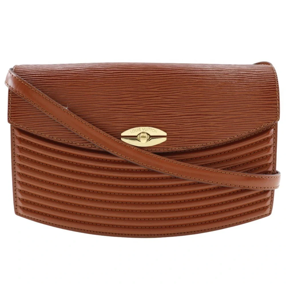 LOUIS VUITTON Brown Leather Shoulder Bag